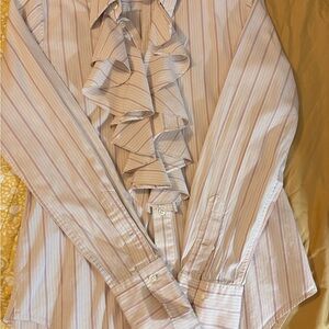 Ralph Lauren Beige and Pink Striped Shirt